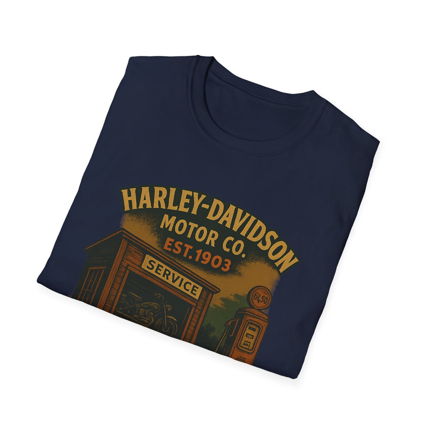 Retro Harley-Davidson Unisex Softstyle T-Shirt, Biker Gift, Motorcycle Apparel, Vintage Motor Co Tee, Unisex Casual Shirt