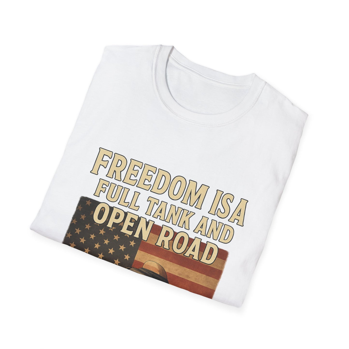 Freedom Is A Full Tank and Open Road Unisex T-Shirt, Motorcycle Lover Gift, Biker Tee, Adventure Shirt, Perfect for Road Trips