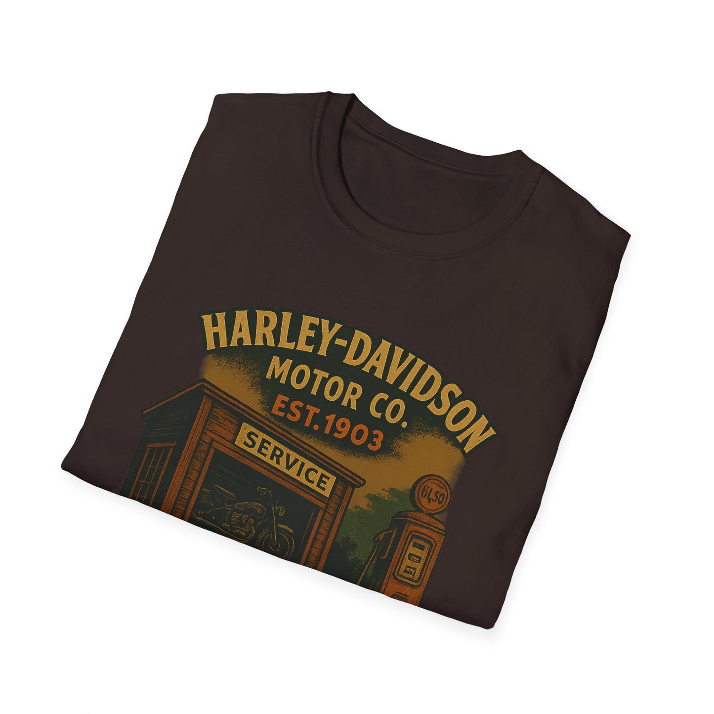Retro Harley-Davidson Unisex Softstyle T-Shirt, Biker Gift, Motorcycle Apparel, Vintage Motor Co Tee, Unisex Casual Shirt