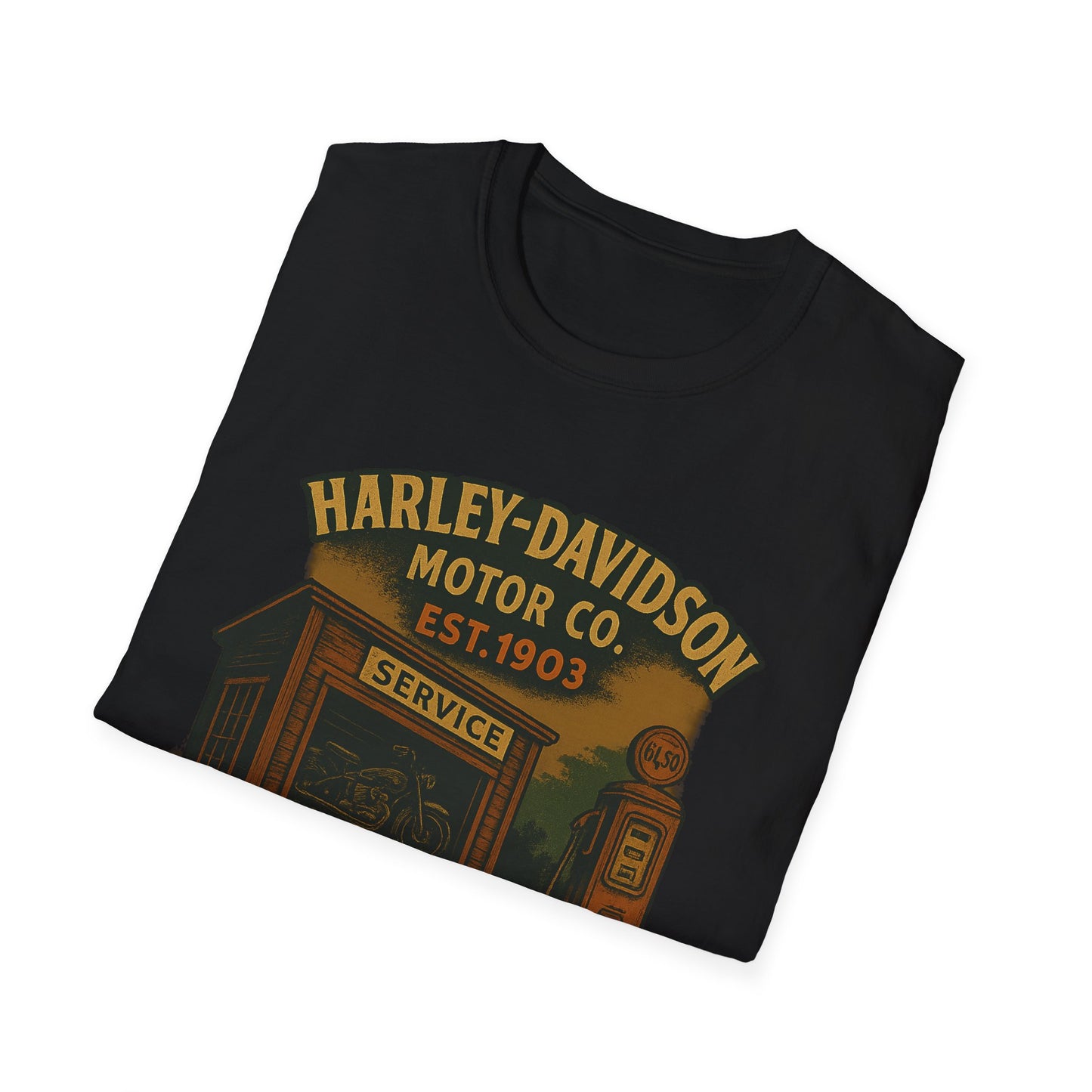 Retro Harley-Davidson Unisex Softstyle T-Shirt, Biker Gift, Motorcycle Apparel, Vintage Motor Co Tee, Unisex Casual Shirt
