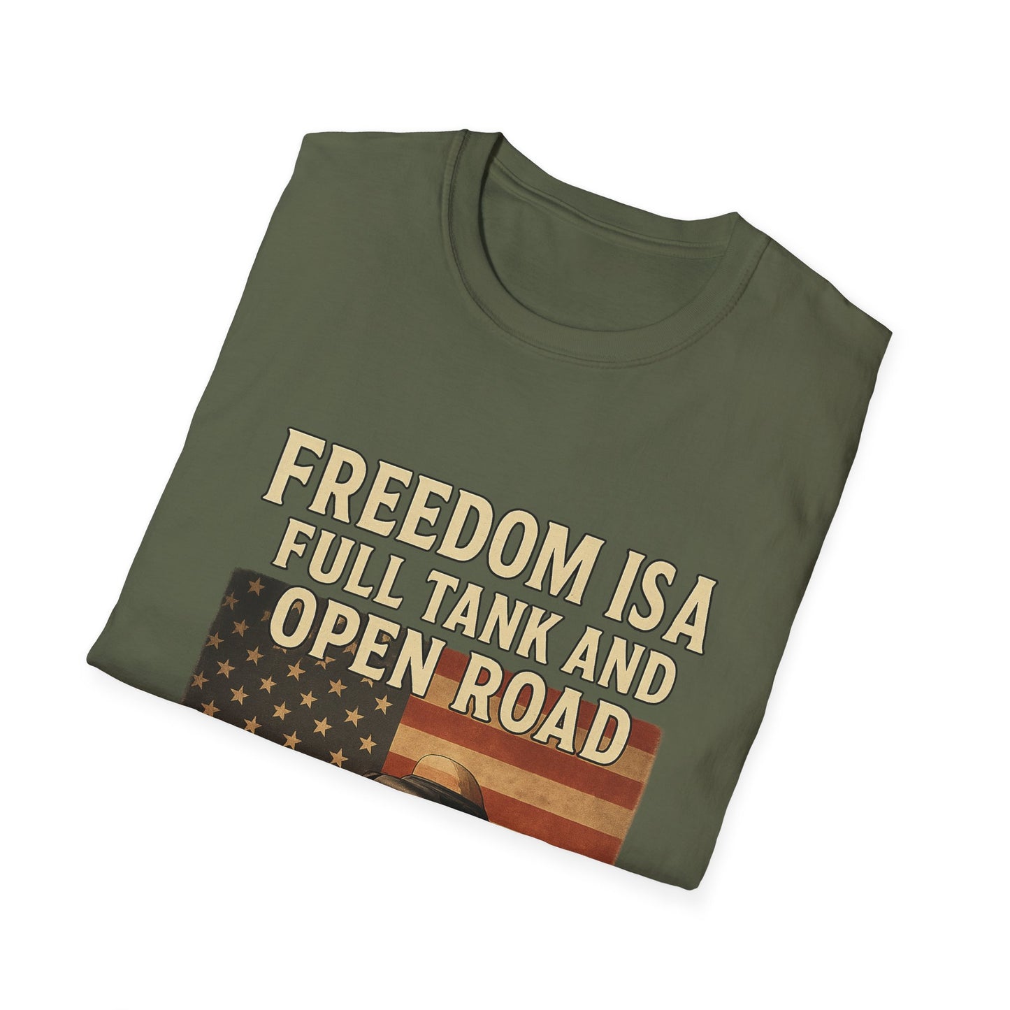 Freedom Is A Full Tank and Open Road Unisex T-Shirt, Motorcycle Lover Gift, Biker Tee, Adventure Shirt, Perfect for Road Trips