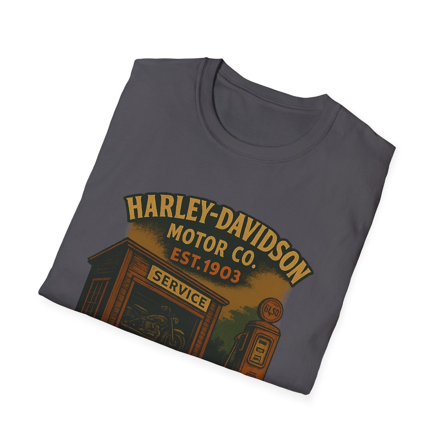 Retro Harley-Davidson Unisex Softstyle T-Shirt, Biker Gift, Motorcycle Apparel, Vintage Motor Co Tee, Unisex Casual Shirt