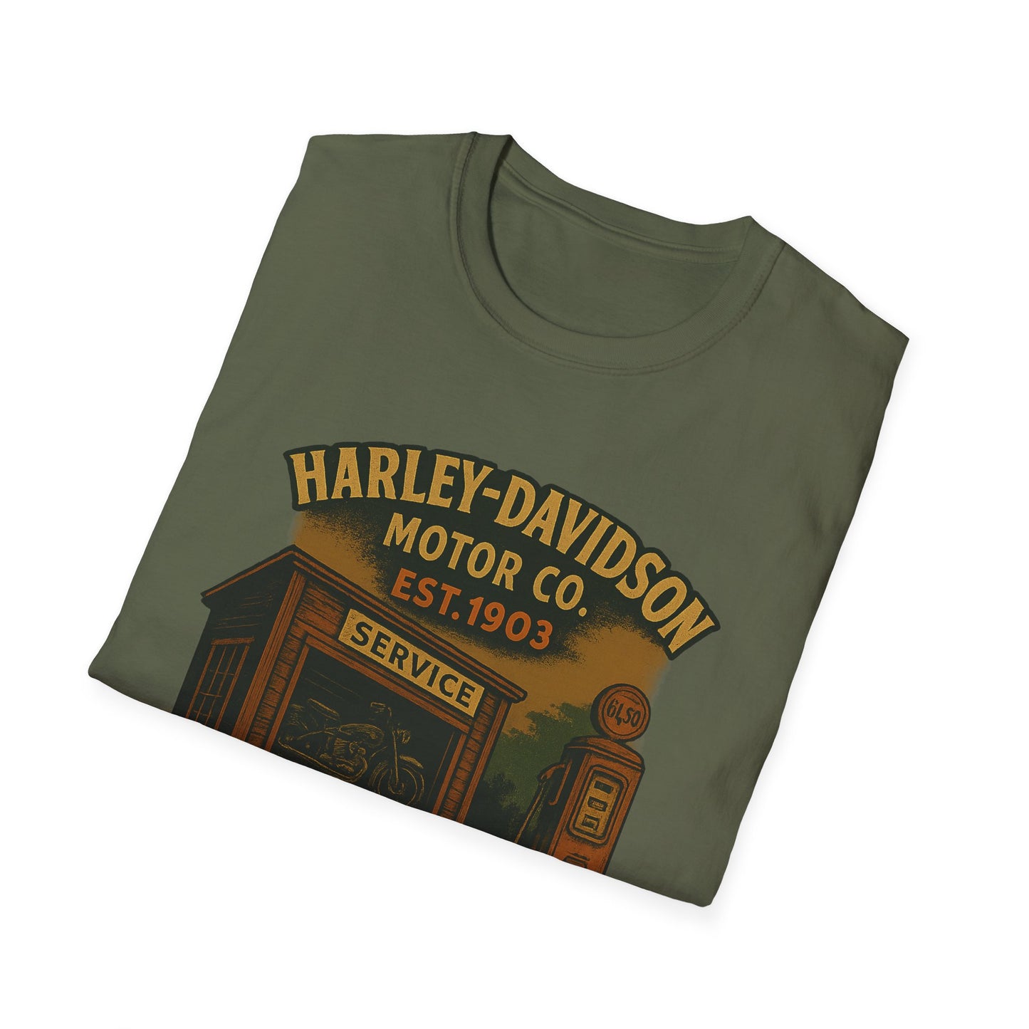 Retro Harley-Davidson Unisex Softstyle T-Shirt, Biker Gift, Motorcycle Apparel, Vintage Motor Co Tee, Unisex Casual Shirt