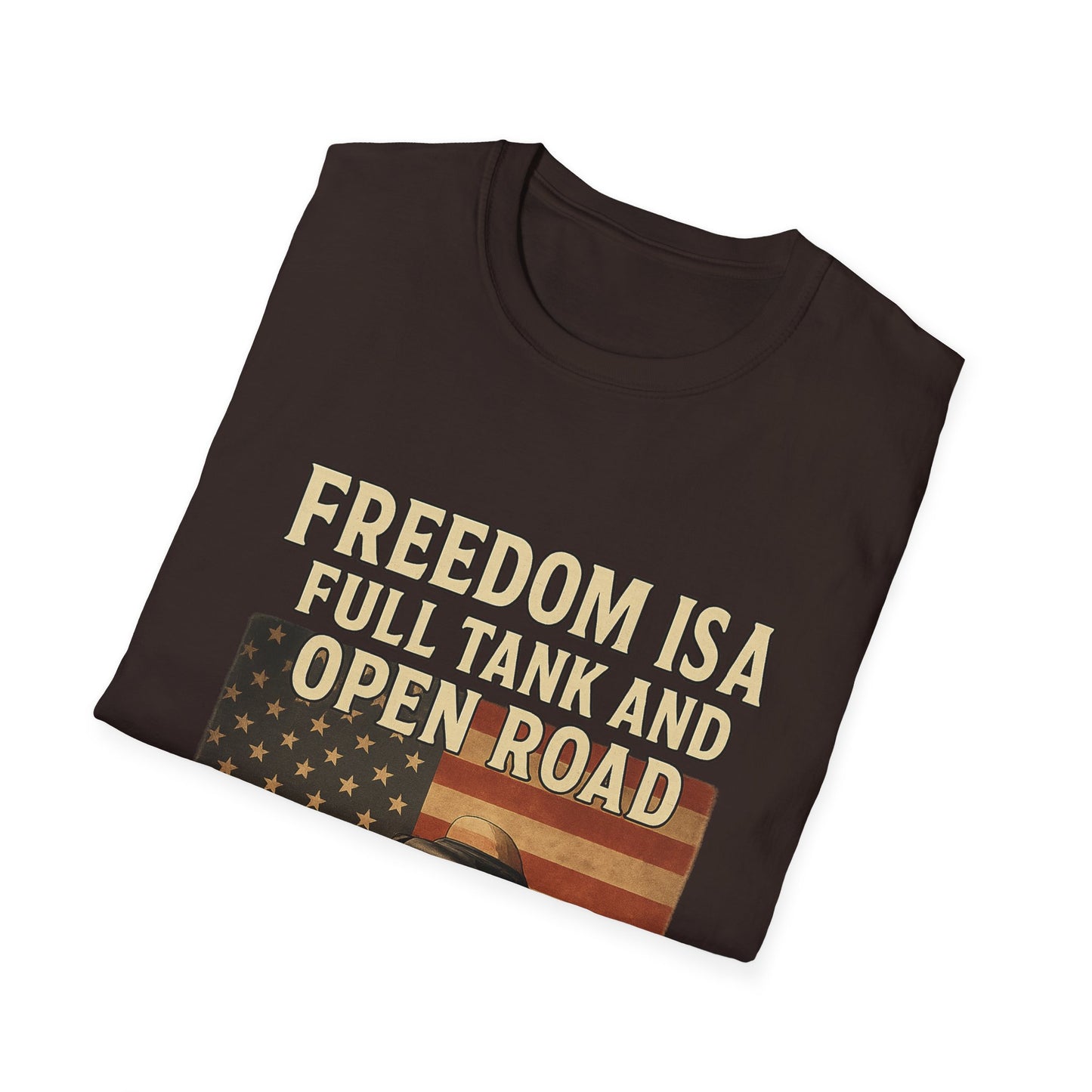 Freedom Is A Full Tank and Open Road Unisex T-Shirt, Motorcycle Lover Gift, Biker Tee, Adventure Shirt, Perfect for Road Trips