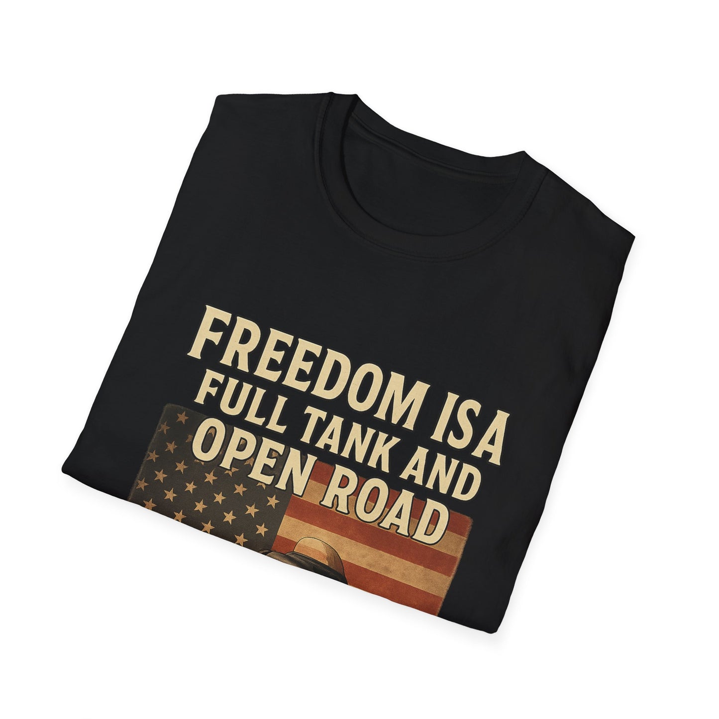 Freedom Is A Full Tank and Open Road Unisex T-Shirt, Motorcycle Lover Gift, Biker Tee, Adventure Shirt, Perfect for Road Trips