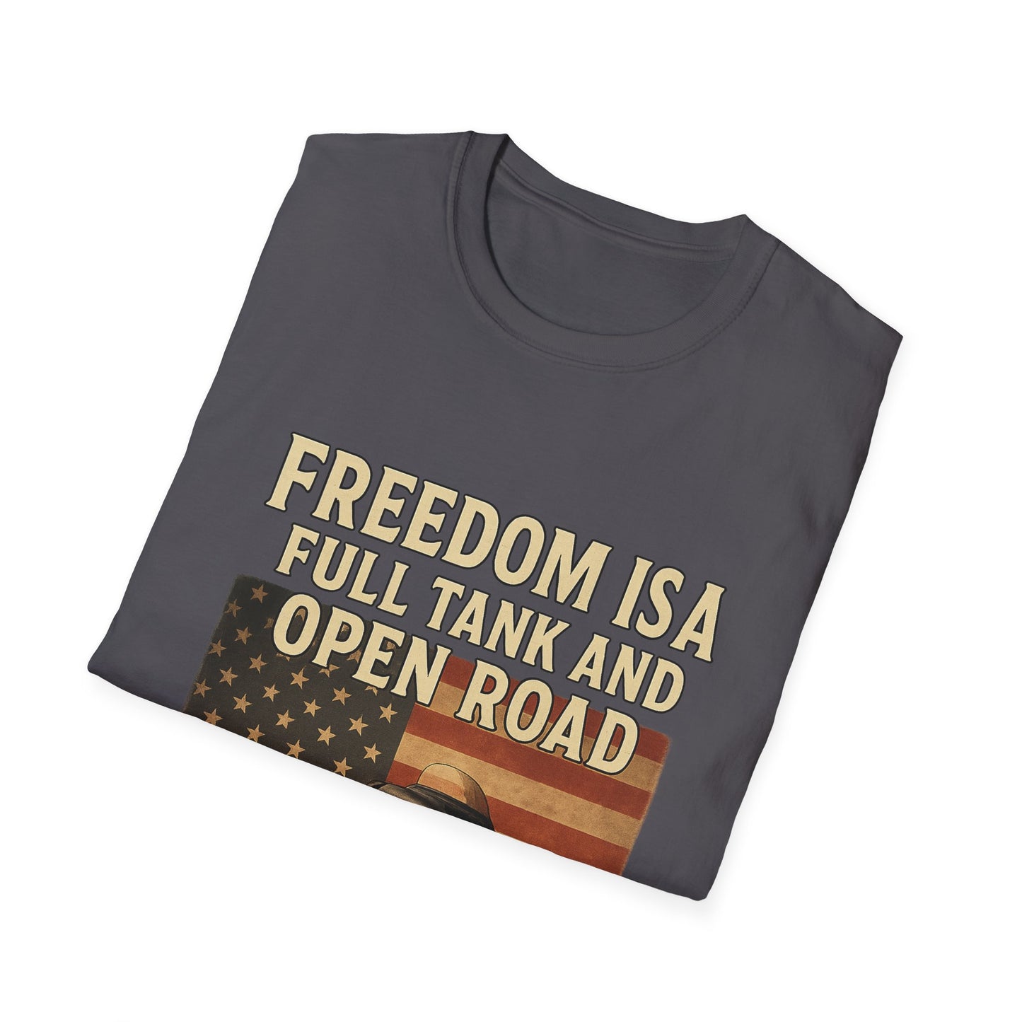 Freedom Is A Full Tank and Open Road Unisex T-Shirt, Motorcycle Lover Gift, Biker Tee, Adventure Shirt, Perfect for Road Trips