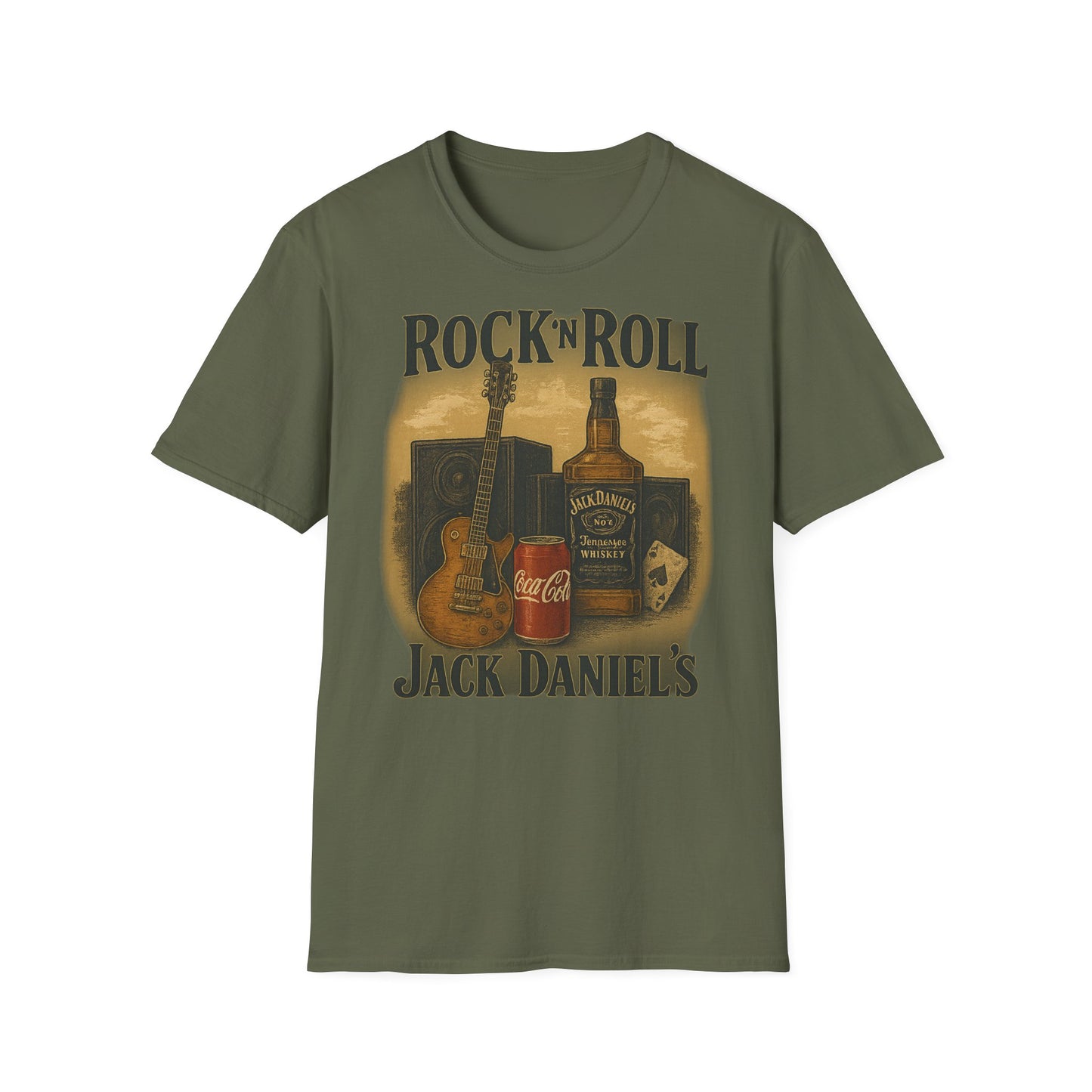 Rock 'n' Roll Vintage T-Shirt, Music Lover Tee, Classic Rock Apparel, Jack Daniels Shirt, Concert Outfit, Gift for Him/Her