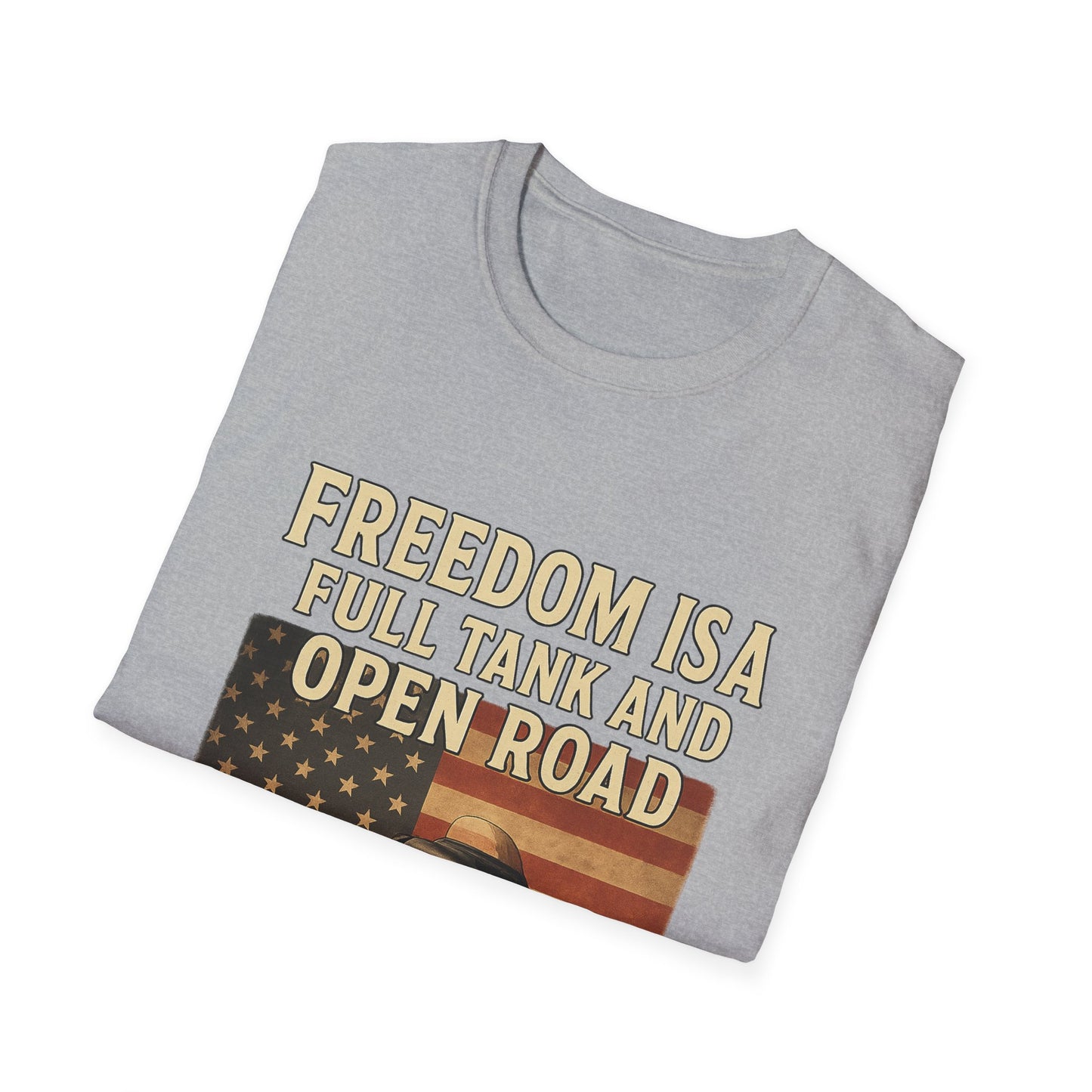 Freedom Is A Full Tank and Open Road Unisex T-Shirt, Motorcycle Lover Gift, Biker Tee, Adventure Shirt, Perfect for Road Trips